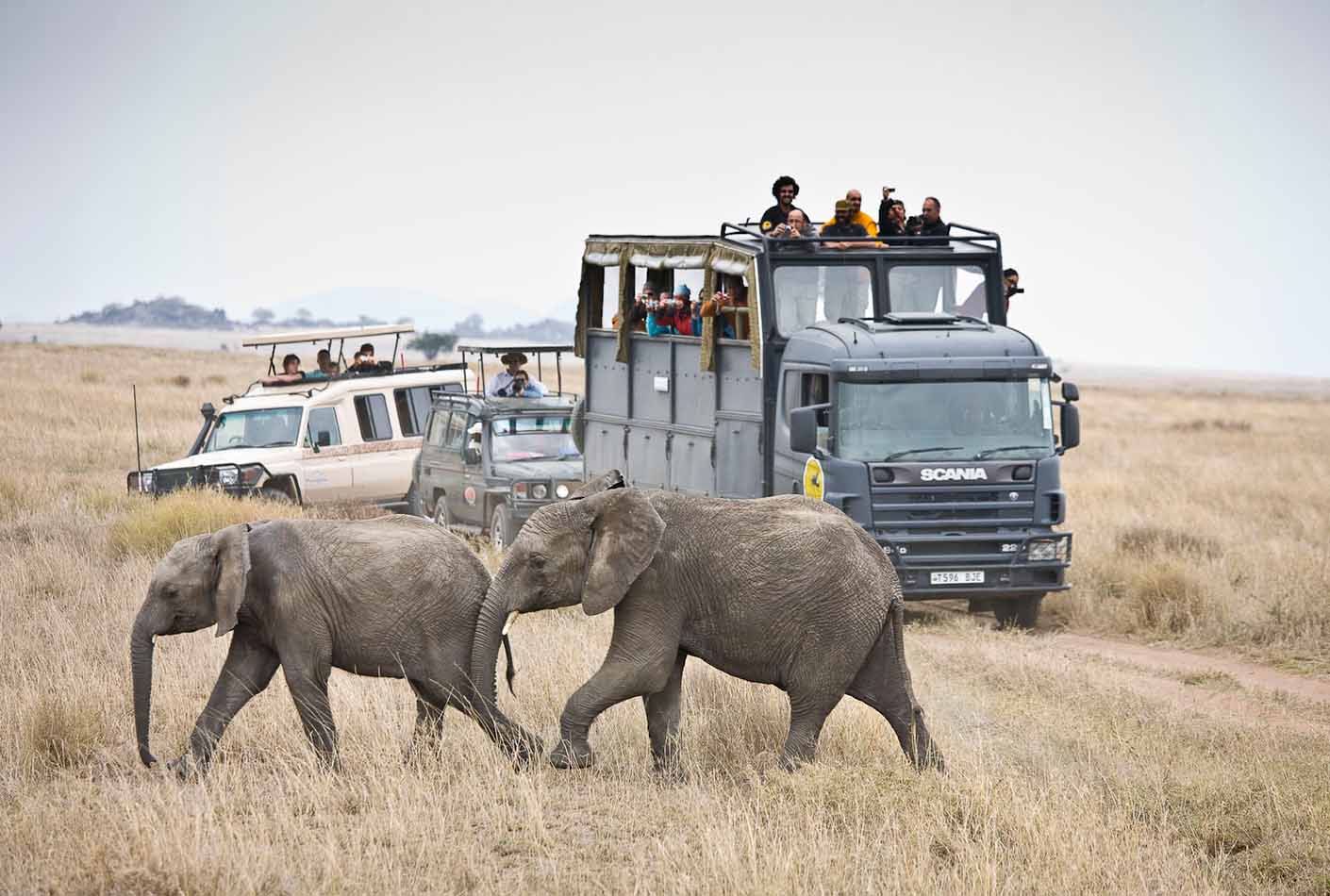 Camion en el Serengueti